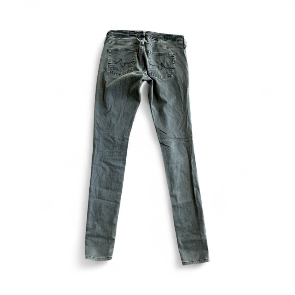 AG Adriano Goldschmied The Willow Zip Pocket Extreme Skinny Jeans Gray Size 24R